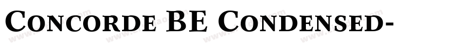 Concorde BE Condensed字体转换